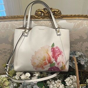 Calvin Klein, large floral tote, new